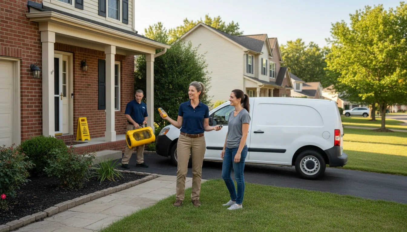 Residential water damage restoration in Chandler, TX